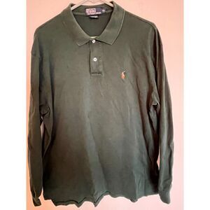 Polo by Ralph Lauren XL Men's Long Sleeve Hunter Green Polo Shirt